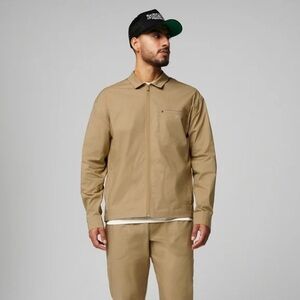 Mens “The Heights” Fabletics Jacket, Khaki, S